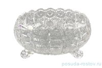 Конфетница 23 см на 3-х ножках &quot;Ales Zverina /Хрусталь резной&quot; / 150666