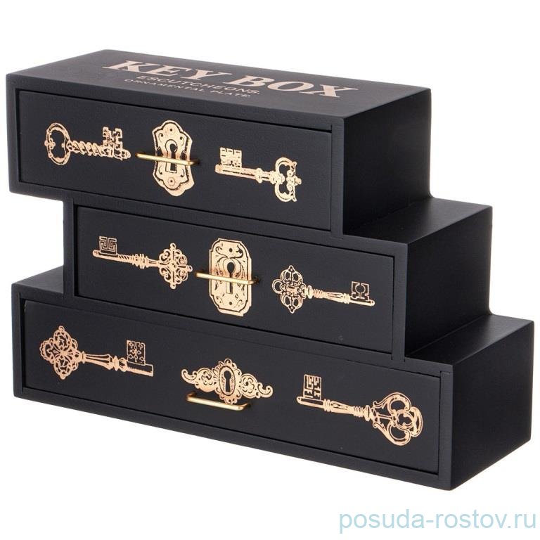 Шкатулка с ящичками 30 х11 х 20 см "Key box" / 353519
