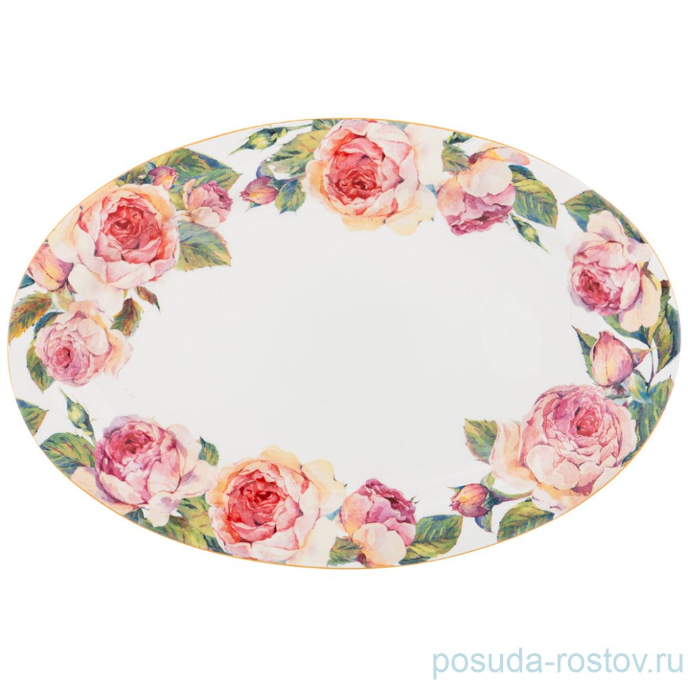 Блюдо 36 см овальное белое "Винтаж" / 227305