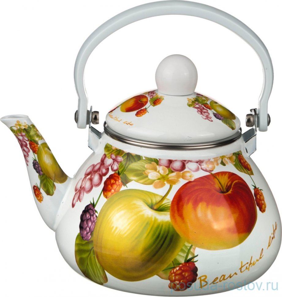 Чайник 1,3 л эмалированный с фильтром "Beautiful life" / 200215 Чайник 1,3 л эмалированный с фильтром "Beautiful life" / 200215