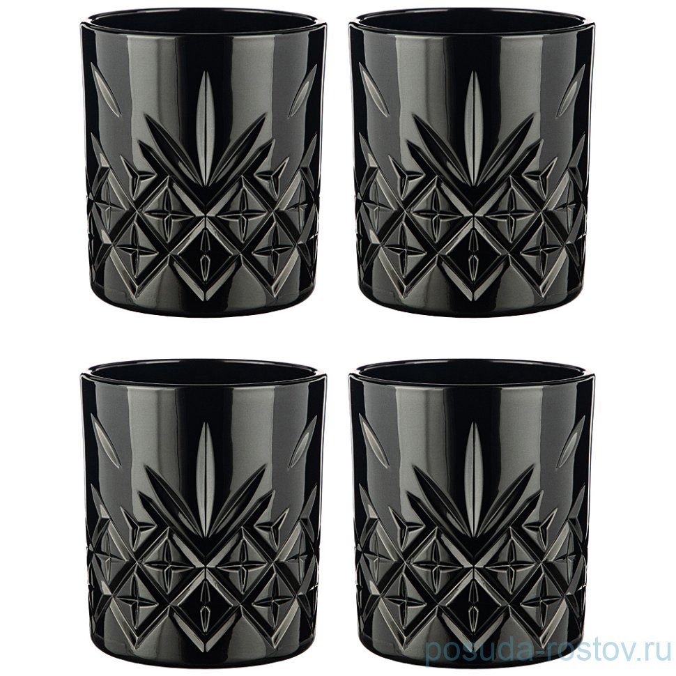 Стаканы для виски 210 мл 4 шт "Timeless /Чернвый оникс" / 234440