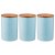 Набор ёмкостей для сыпучих продуктов 10 х 10 х 15 см 3 шт 750 мл голубые "Agness" / 191597