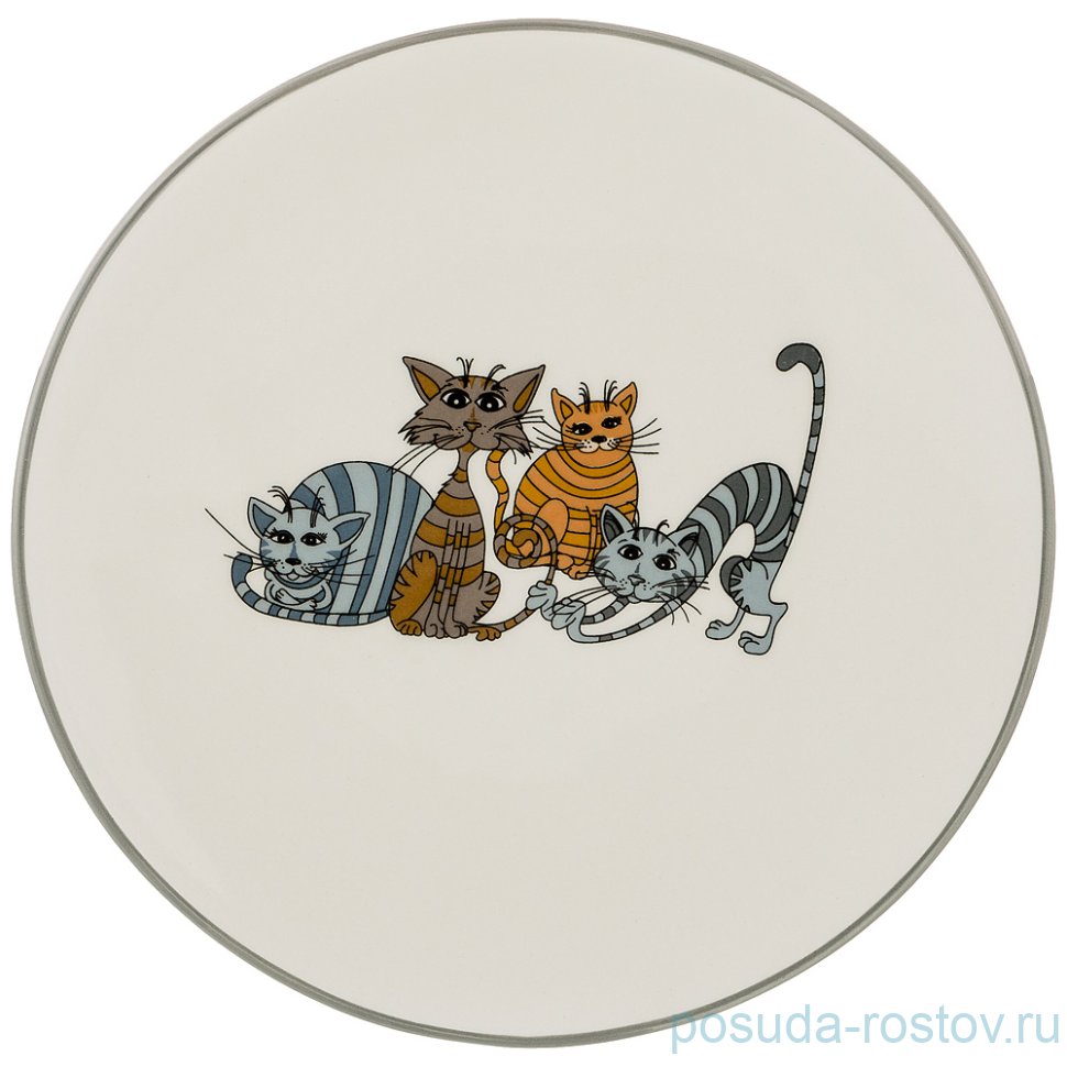 Тарелка 20 х 2 см 1 шт "Озорные коты" / 207048