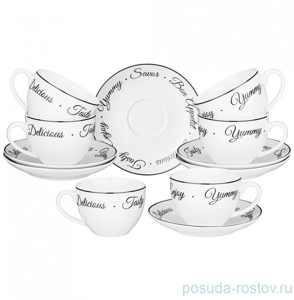 Набор чайных пар 300 мл 6 шт "Вon appetit" / 301137 Набор чайных пар 300 мл 6 шт "Вon appetit" / 301137