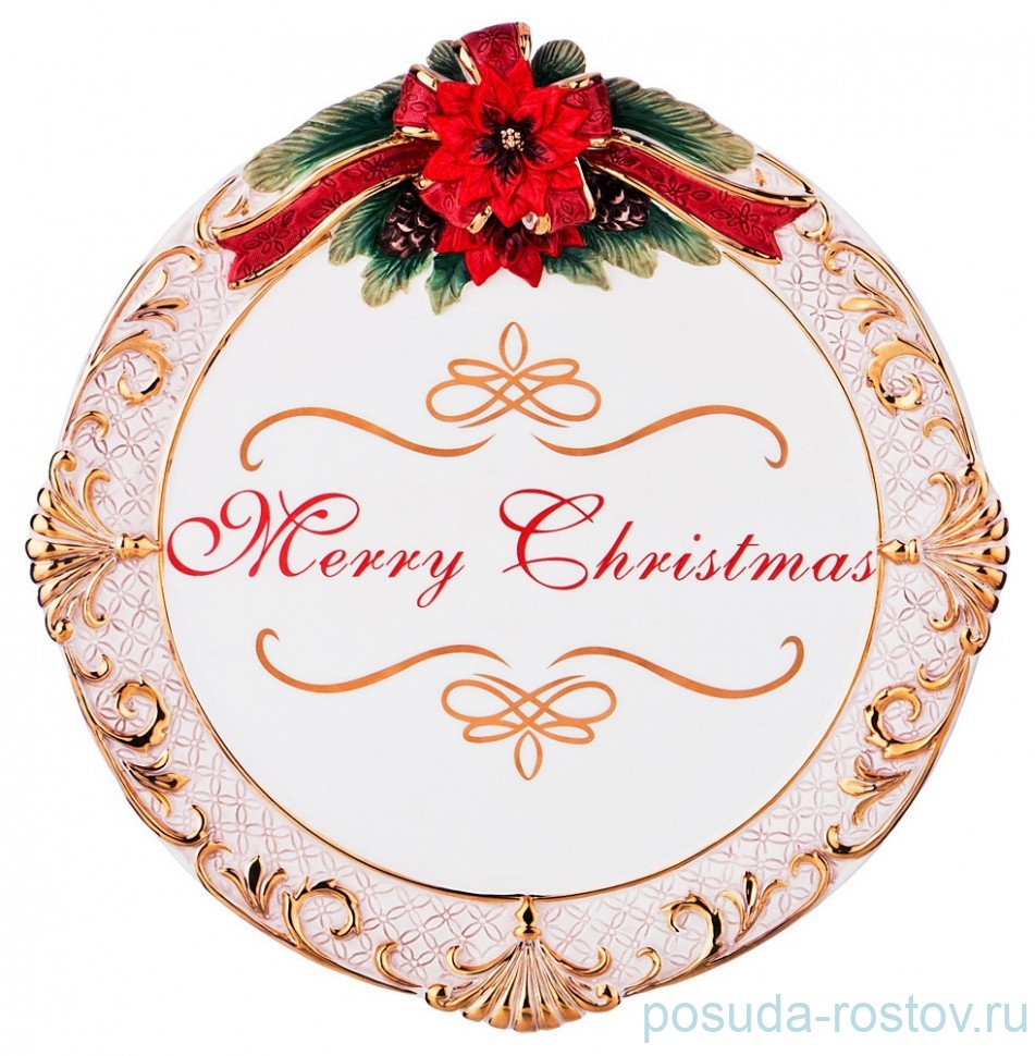 Блюдо 36 х 5 см круглое "Сhristmas" / 194698 Блюдо 36 х 5 см круглое "Сhristmas" / 194698