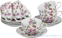 Набор чайных пар 250 мл 6 шт &quot;Весна /Душистый горошек&quot; / 192899
