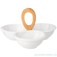 Менажница 23,3 х 24,7 х 5,4 см с деревянной ручкой &quot;Native&quot; / 334698