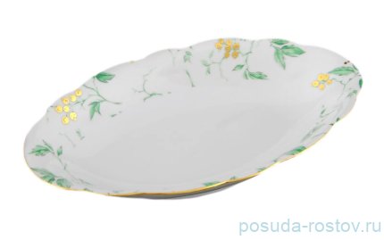 Блюдо 23 см овальное &quot;Мэри-Энн /Зеленые листья&quot; / 157920