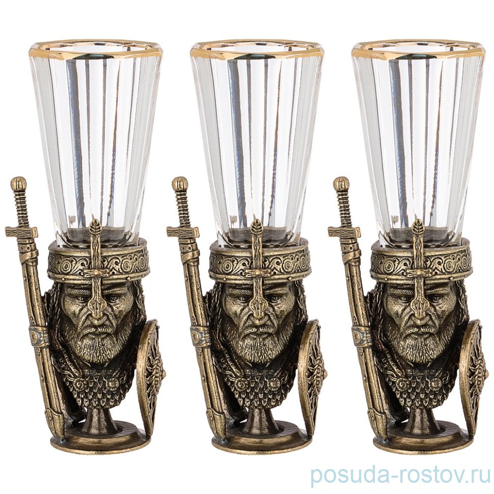 Рюмки 50 мл 3 шт "Богатырь" / 190708