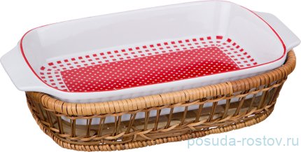 Блюдо 28 х 15 х 4 см на подставке &quot;Горошек&quot; / 200126