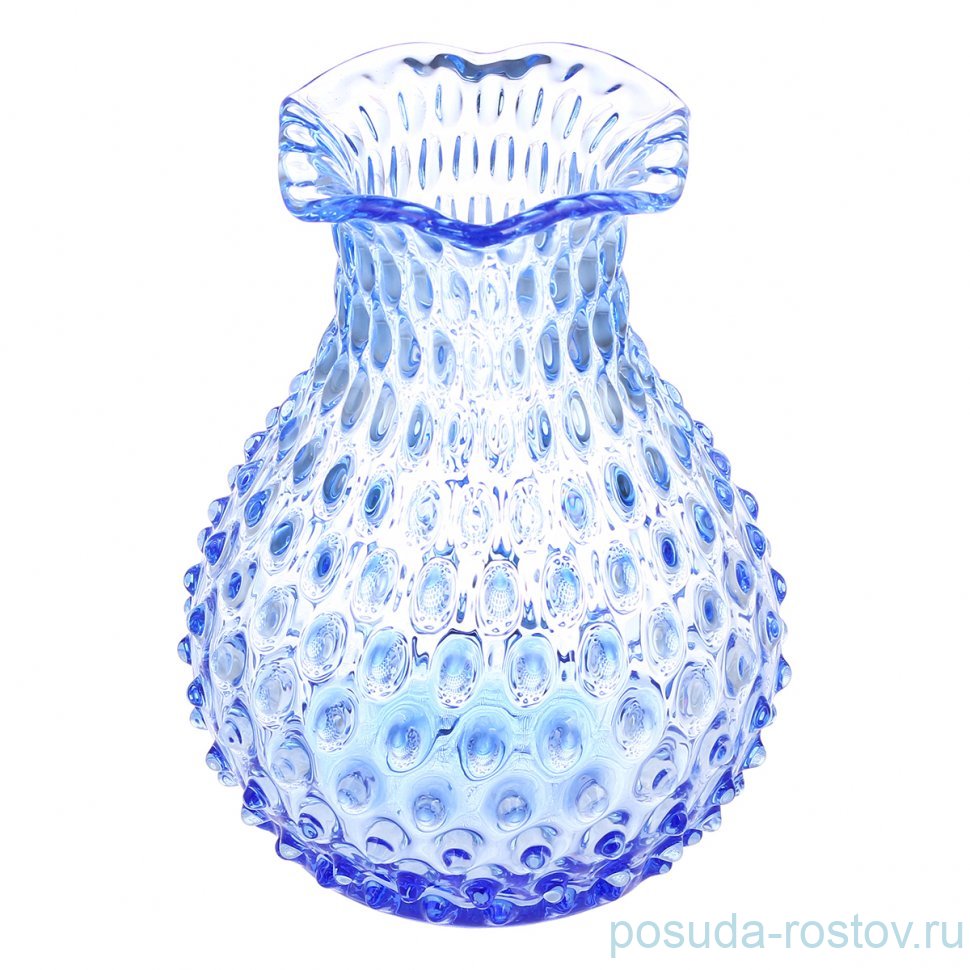 Ваза для цветов 22 см "Кветна /Полка Дот /Голубая" / 353333