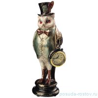 Фигурка с часами 12 х 9,5 х 29,5 см &quot;Английская коллекция /Сова&quot; / 227476