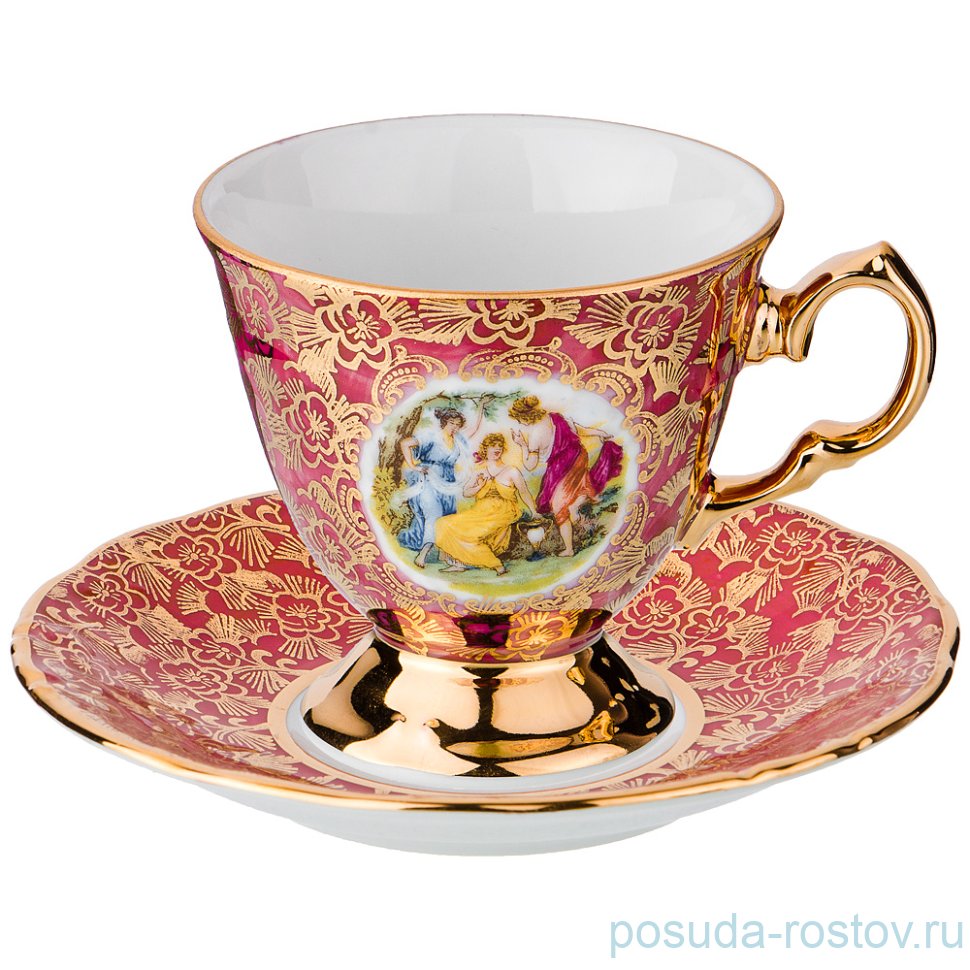 Кофейная пара 100 мл 1 шт "Виктория /Мадонна красная" / 171178 Кофейная пара 100 мл 1 шт "Виктория /Мадонна красная" / 171178