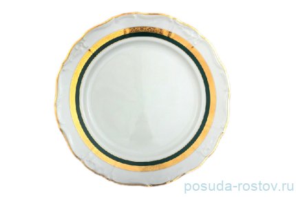 Блюдо 30 см круглое &quot;Мария-Луиза /Зелёная лента&quot; / 058951