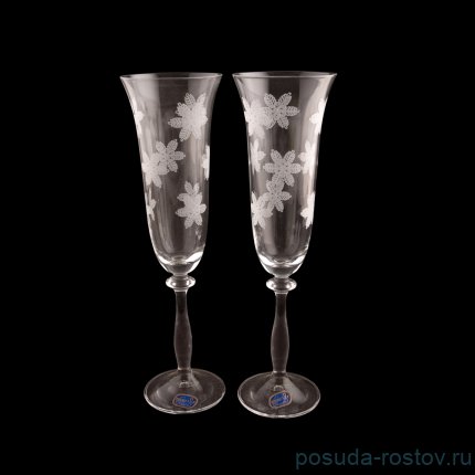 Бокалы для шампанского 190 мл 2 шт &quot;Анжела /Снежинки&quot; / 109548