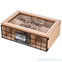 Шкатулка для чая 24 х 16 х 8 см &quot;Coffee &amp; Tia time&quot; / 254956