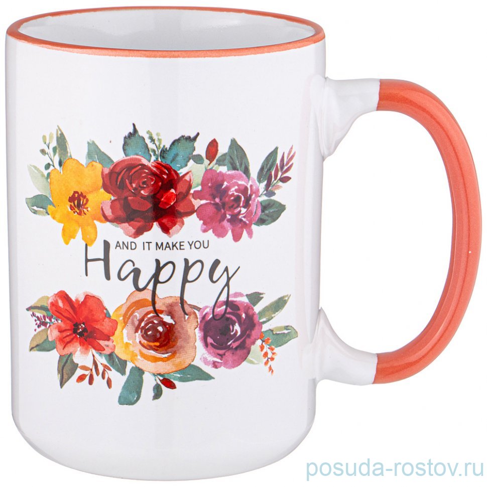 Кружка 430 мл "Happy" / 339635