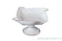 Салатник 21 см витой квадратный н/н &quot;Корона /Отводка золото&quot; / 119698