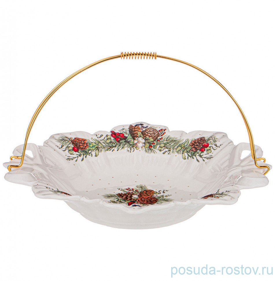 Конфетница 26 см с металлической ручкой "celebration" / 285339 Конфетница 26 см с металлической ручкой "celebration" / 285339