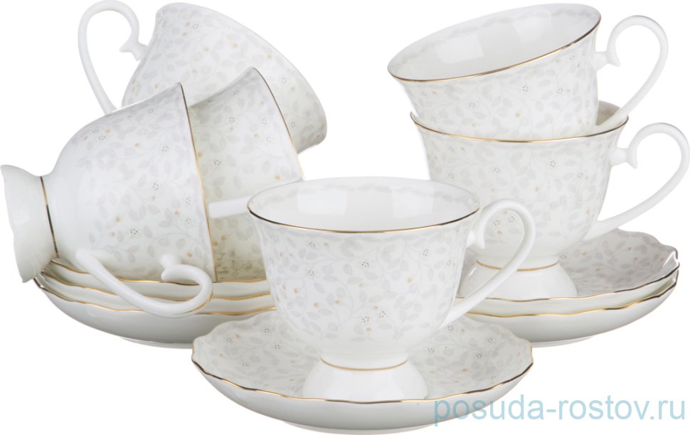 Набор чайных пар 270 мл 6 шт "вивьен" / 189151