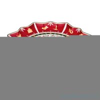 Блюдо 38 х 4 см круглое &quot;Christmas Collection /Снежинка красная&quot; / 192446