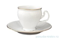 Набор кофейных пар 90 мл 6 шт высокие н/н &quot;Бернадотт /Отводка золото&quot; / 078312