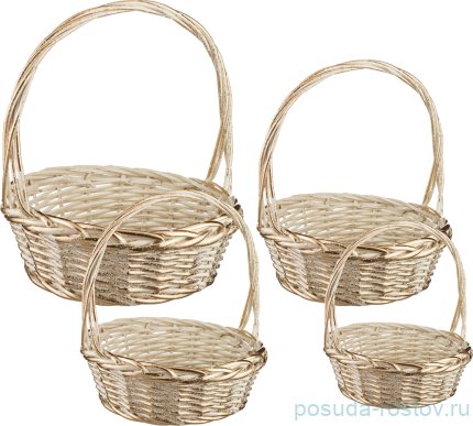 Набор корзин 4 шт плетёные / 187441