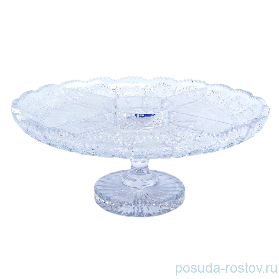 Менажница 30 см н/н "Glasspo /Хрусталь резной" / 049193 Менажница 30 см н/н "Glasspo /Хрусталь резной" / 049193