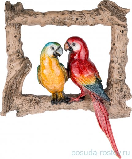 Панно настенное 27 х 7 х 31,2 см &quot;Попугаи&quot; / 224607