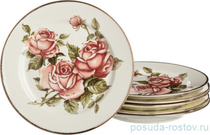 Набор тарелок 20 см 6 шт &quot;Корейская Роза&quot; / 187796