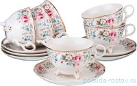 Набор чайных пар 220 мл 6 шт &quot;Мадемуазель Кики&quot; / 192063