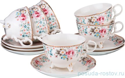 Набор чайных пар 220 мл 6 шт &quot;Мадемуазель Кики&quot; / 192063