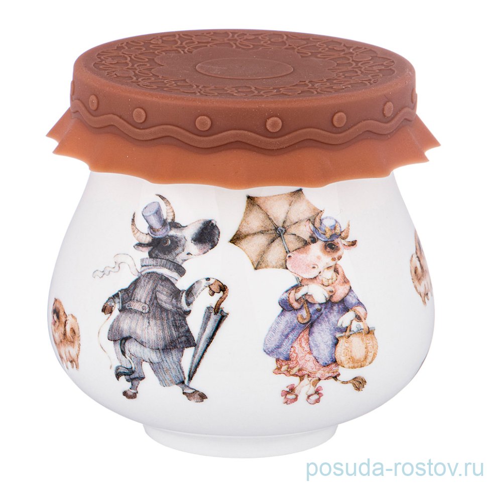 Банка для мёда/варенья 180 мл с силиконовой крышкой "Рандеву" / 228587