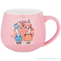 Кружка 350 мл &quot;милая коровка /розовая&quot; / 227179