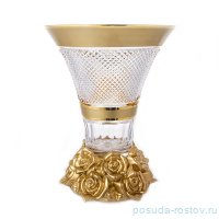 Ваза для цветов 25,5 см &quot;Фрост /Фелиция /Матовое полоса /золото&quot; / 145894