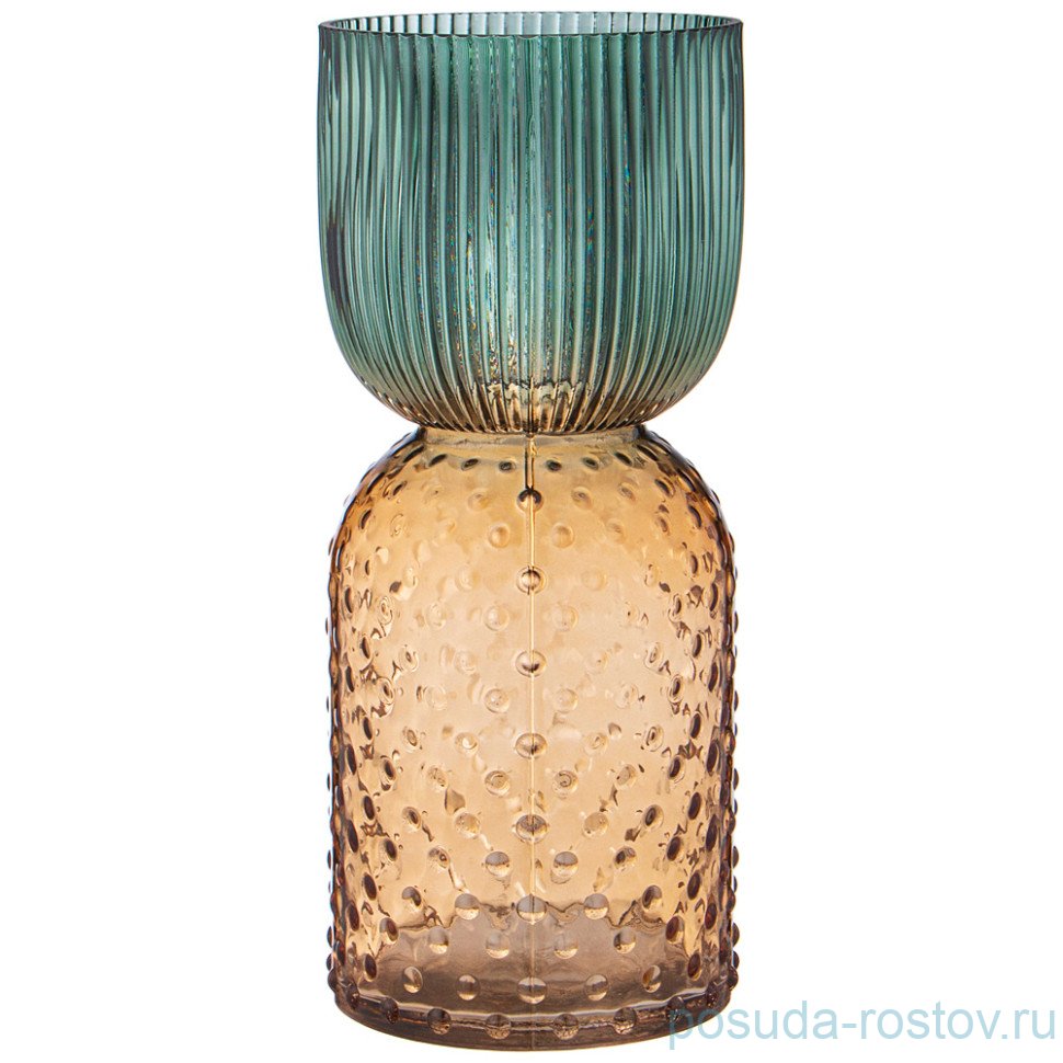 Ваза для цветов 13 х 30 см "Art green/amber" / 336366 Ваза для цветов 13 х 30 см "Art green/amber" / 336366
