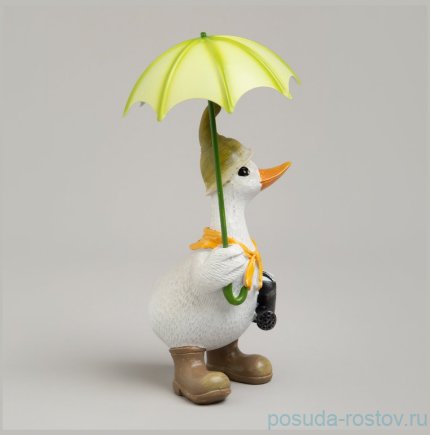 Статуэтка 10,5 х 12 х 20 см &quot;Утка под зонтиком&quot; / 378374