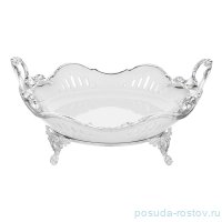 Блюдо для хлеба 28 x 23 х 17 см н/н с ручками &quot;Серебряный ободок&quot; / 343318