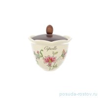 Банка для сыпучих продуктов 16 см с деревянной крышкой Лук &quot;Artigianato ceramico /Прованс&quot; / 253181