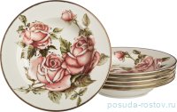 Набор тарелок 23 см глубокие 6 шт &quot;Корейская Роза&quot; / 187797