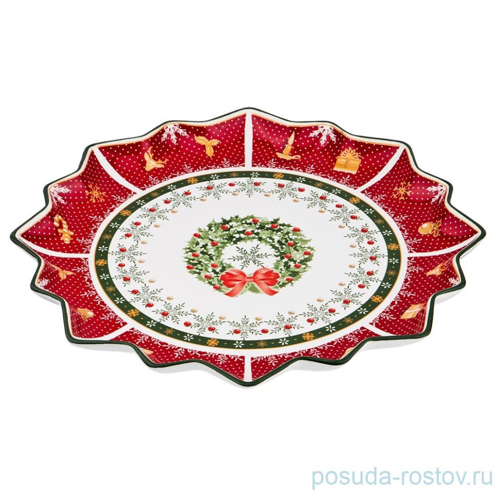 Блюдо 38 х 4 см круглое "Christmas Collection /Венок" / 192448 Блюдо 38 х 4 см круглое "Christmas Collection /Венок" / 192448
