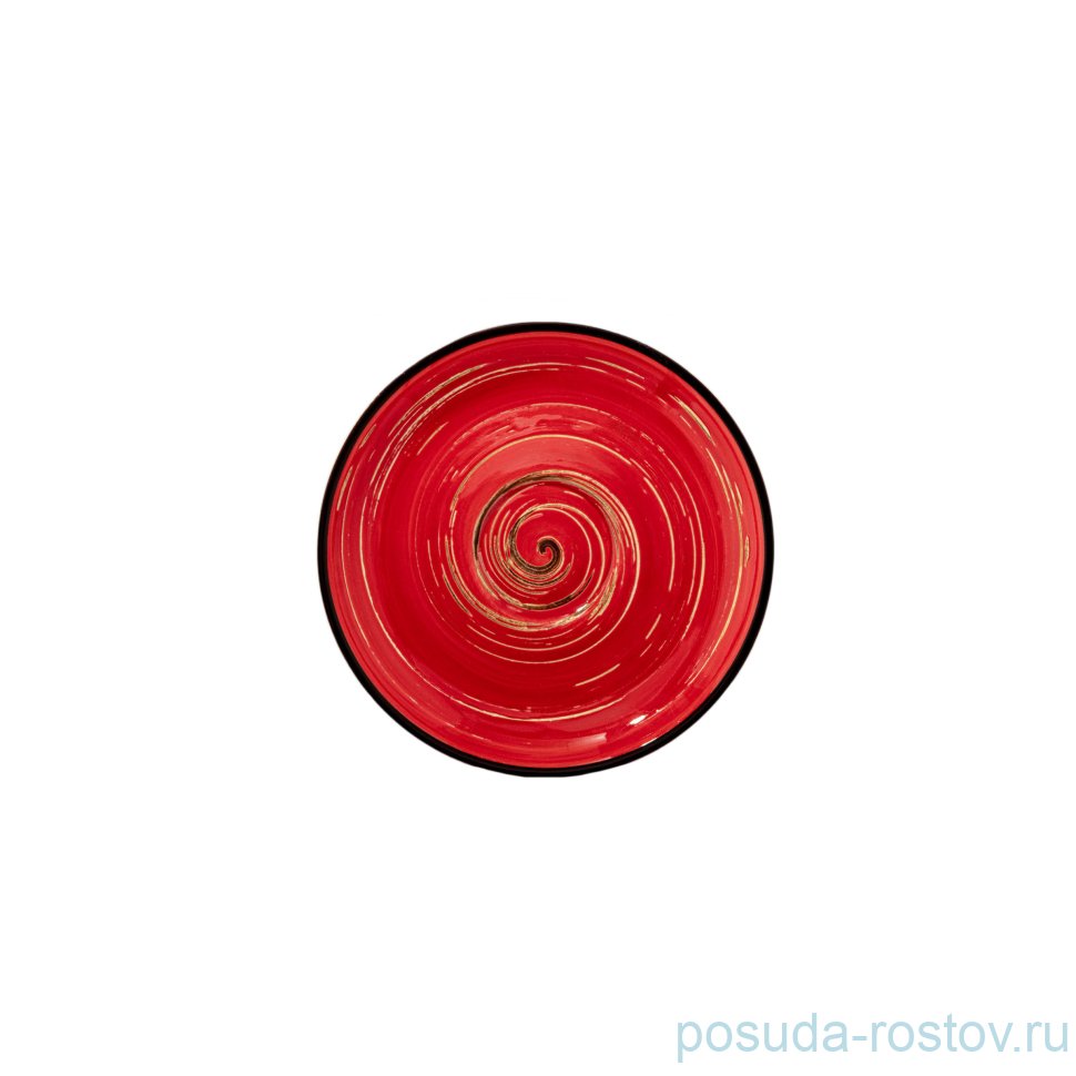 Блюдце 14 см красное "Spiral" / 261565