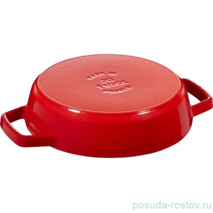 Сковорода 26 см с чугунными ручками вишневая &quot;STAUB&quot; / 288372