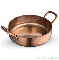 Сковородка 12 x 3.5 см круглая мини с 2-мя ручками для подачи &quot;Hammered&quot; медный / 370374