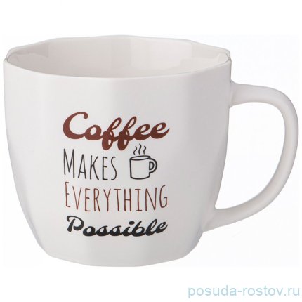 Кружка 370 мл &quot;Кофемания /Coffee makes everything possible&quot; / 337388