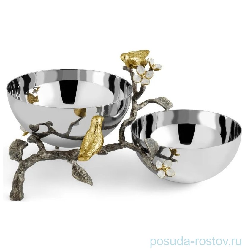 Менажница 24 х 21 см 2-х секционная "Lovebirds" / 375921