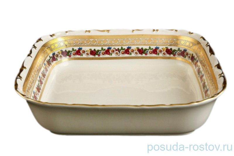 Салатник 24 см квадратный Bohemia Porcelan Moritz Zdekauer 1810 s.r.o. "Анжелика /Цветочный венок /СК" / 090446 Салатник 24 см квадратный Bohemia Porcelan Moritz Zdekauer 1810 s.r.o. "Анжелика /Цветочный венок /СК" / 090446