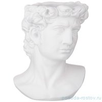 Ваза для цветов 17 х 15 х 21,5 см белая &quot;голова давида&quot; / 271949