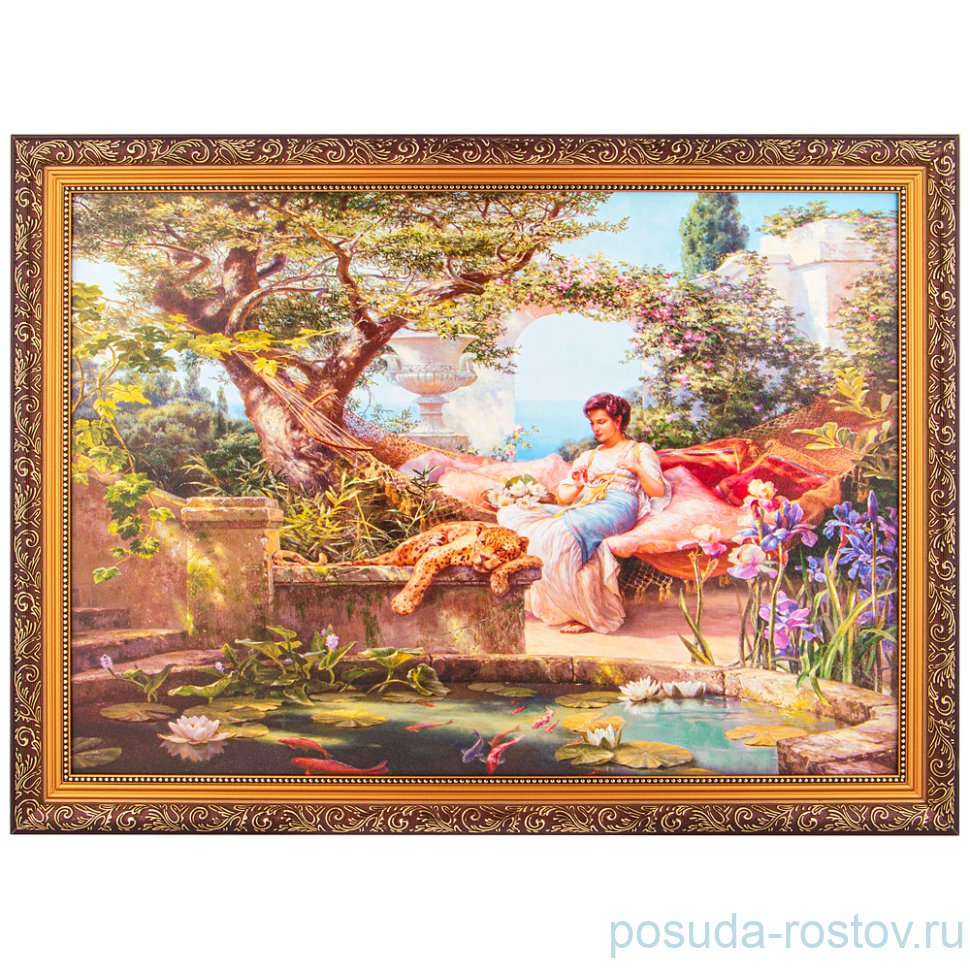 Картина 50 х 70 см в раме "У пруда" / 275175 Картина 50 х 70 см в раме "У пруда" / 275175