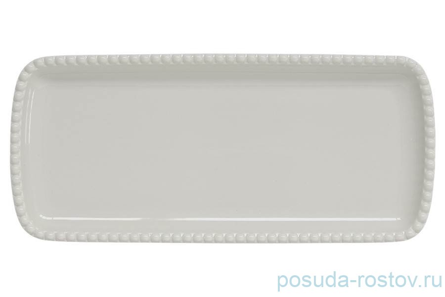 Блюдо 36 х 16 см прямоугольное серое "Tiffany" / 299367